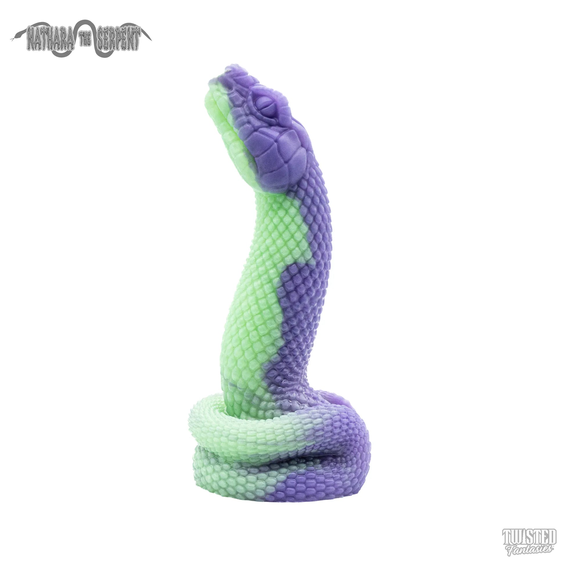 Nathara Snake Dildo parakeet Green Purple heart split