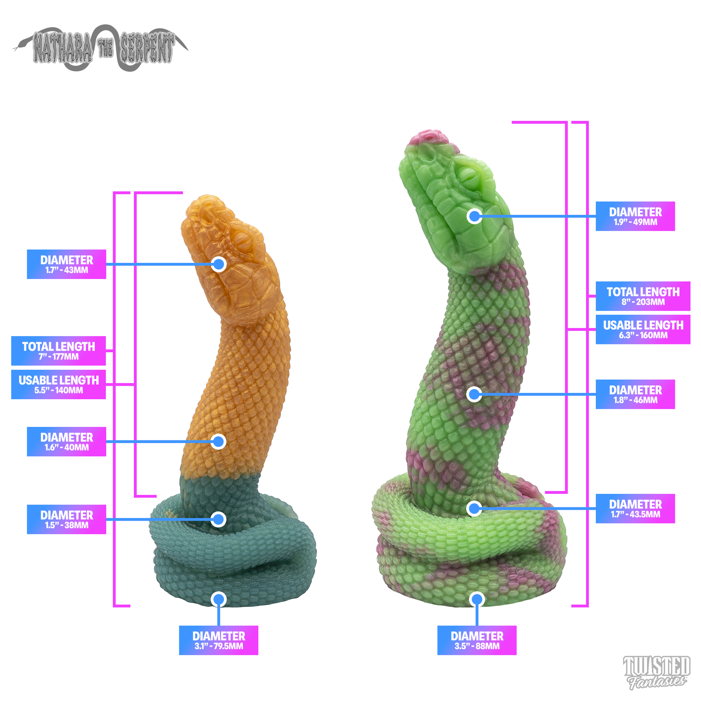 Custom Nathara the Serpent Dildo