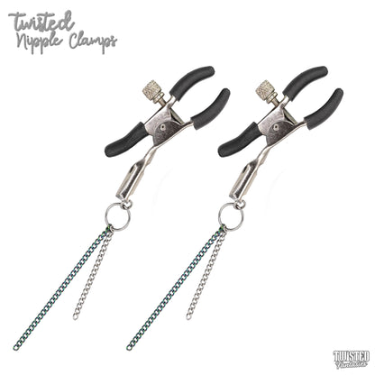 Black Nipple Clips with Adjustable Screw