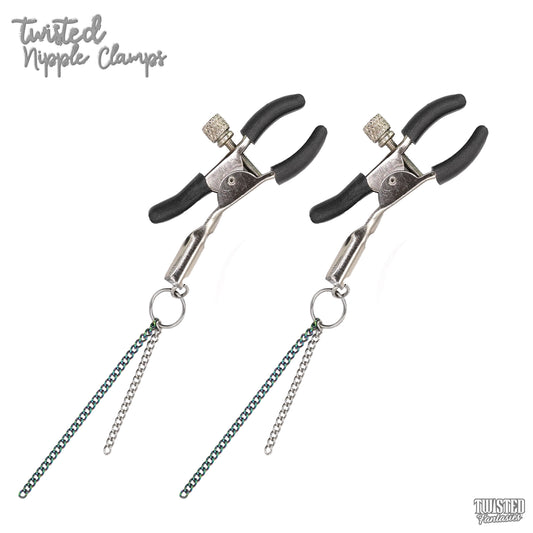 Black Nipple Clips with Adjustable Screw