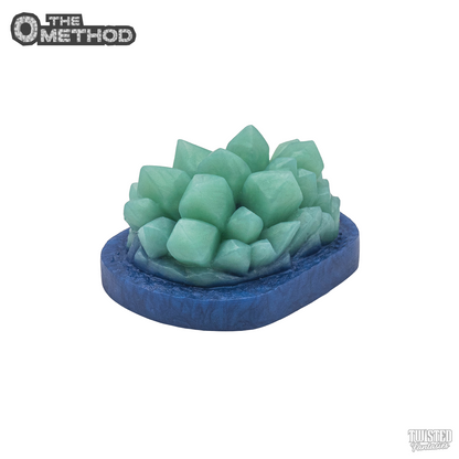 O Method Crystal Handheld Sex Toy Grinder green gem blue base