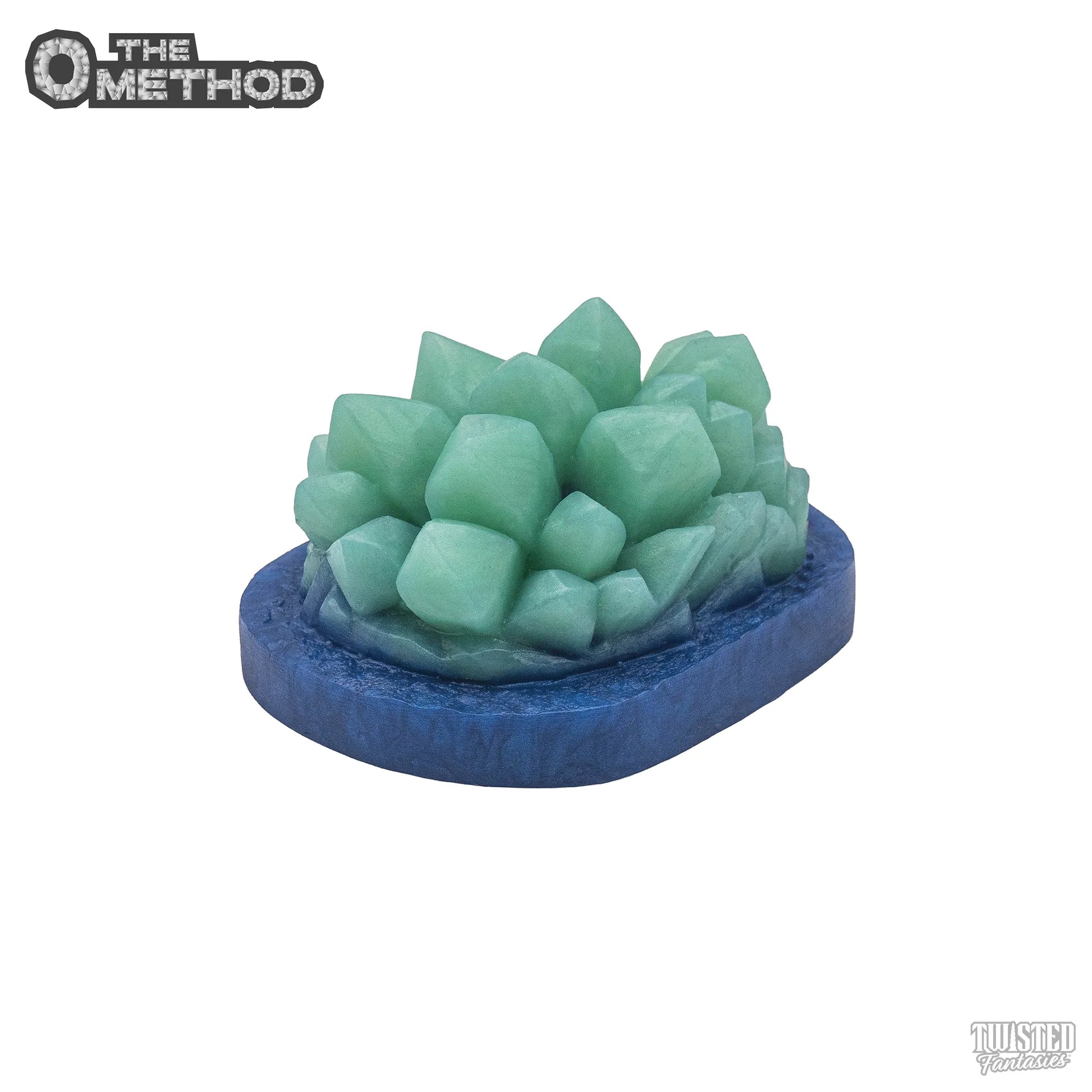 O Method Crystal Handheld Sex Toy Grinder green gem blue base