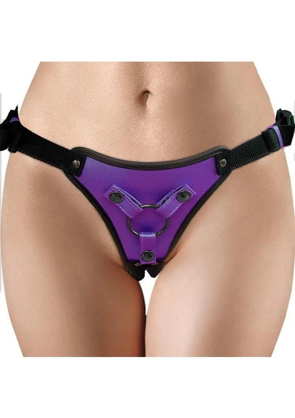Ouch! Metallic Strap-On Harness Bonded Leather Shop Erotic