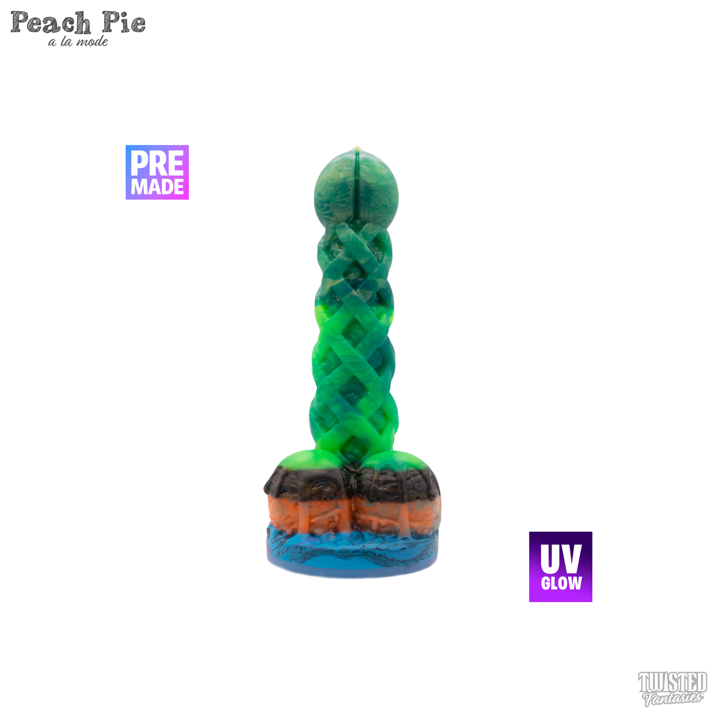 Premade Peach Pie A La Mode Dildo- Medium - Standard Base