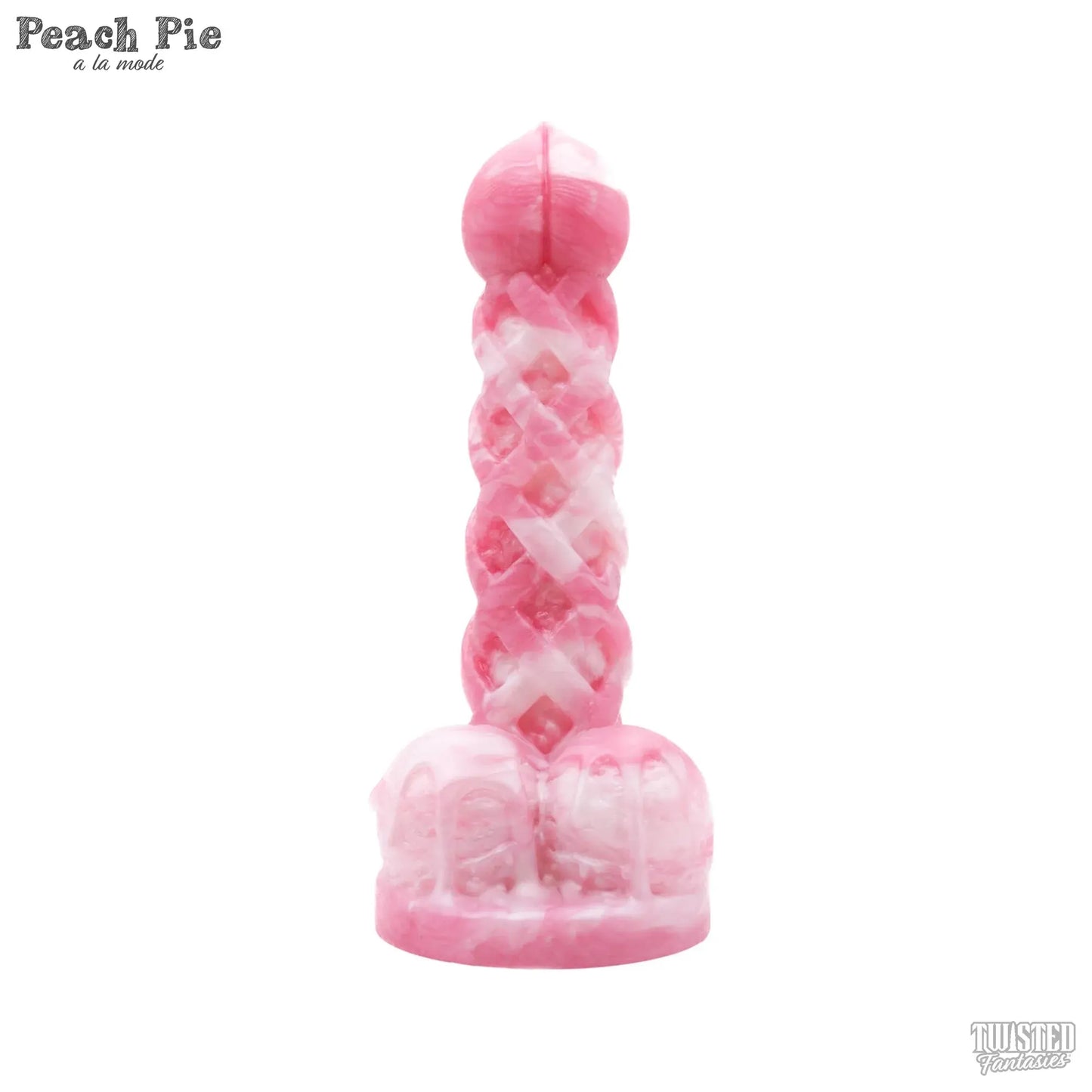 Peach Pie Icecream Dildo creamy pink white marble