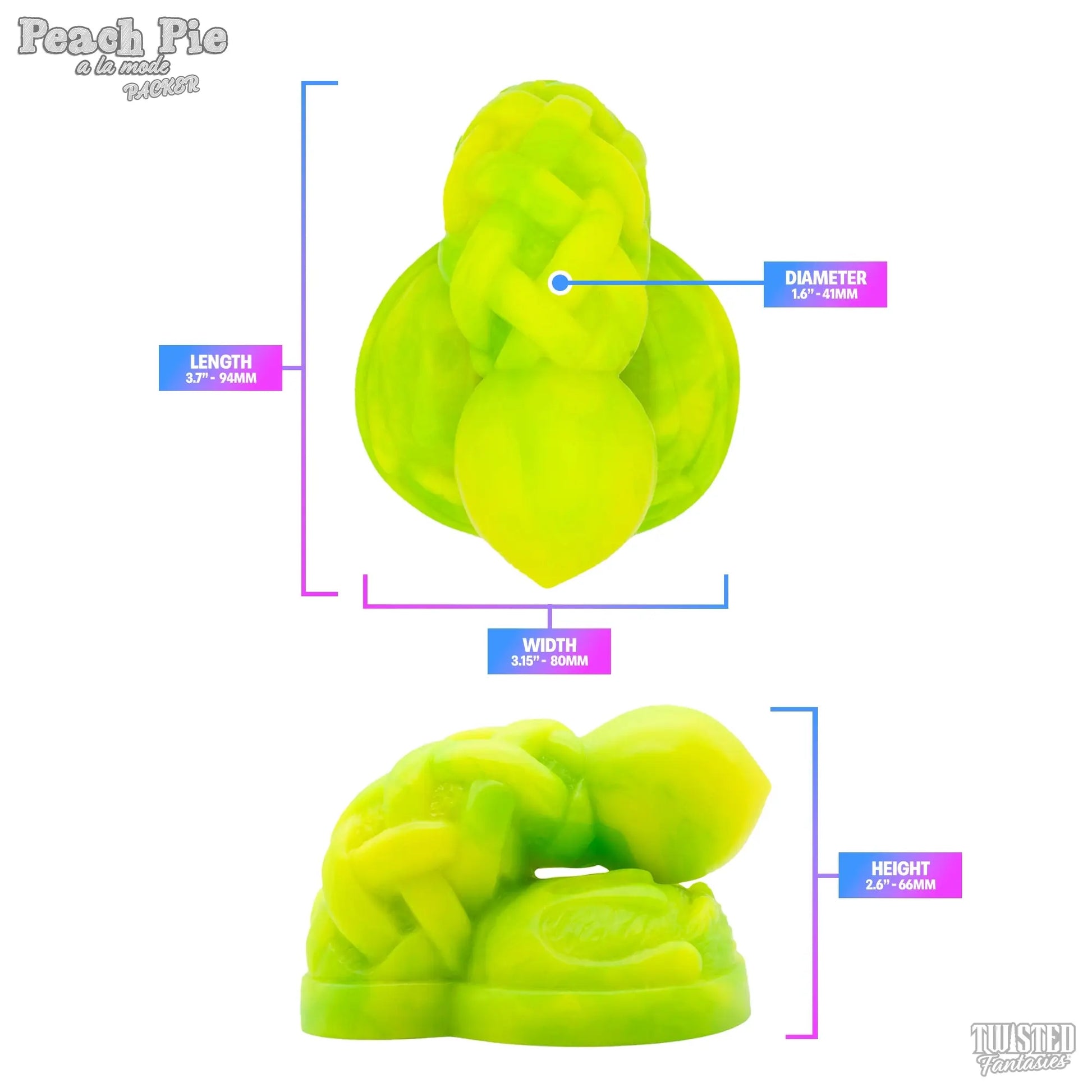 Peach Pie Ice Cream FTM Packer Dildo Measurements