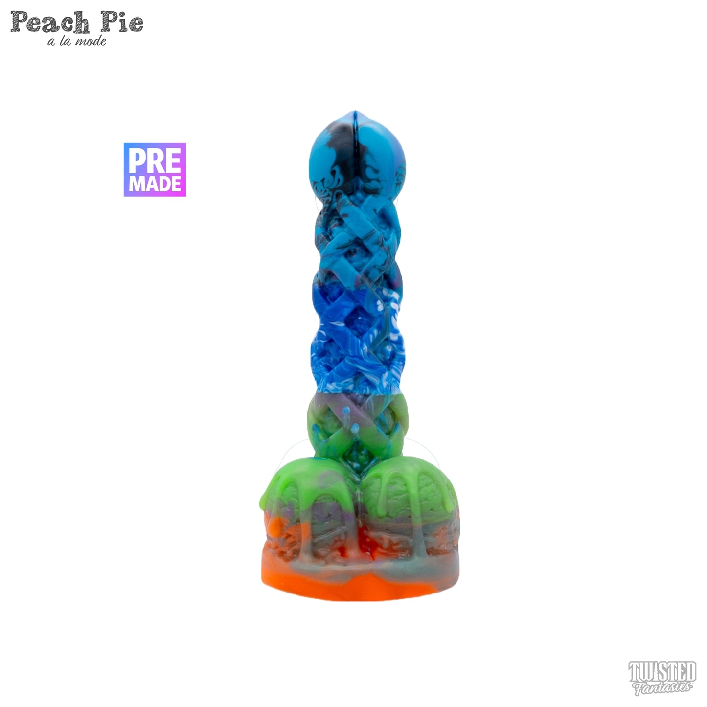 Premade Peach Pie A La Mode Dildo - Medium - Suction Cup