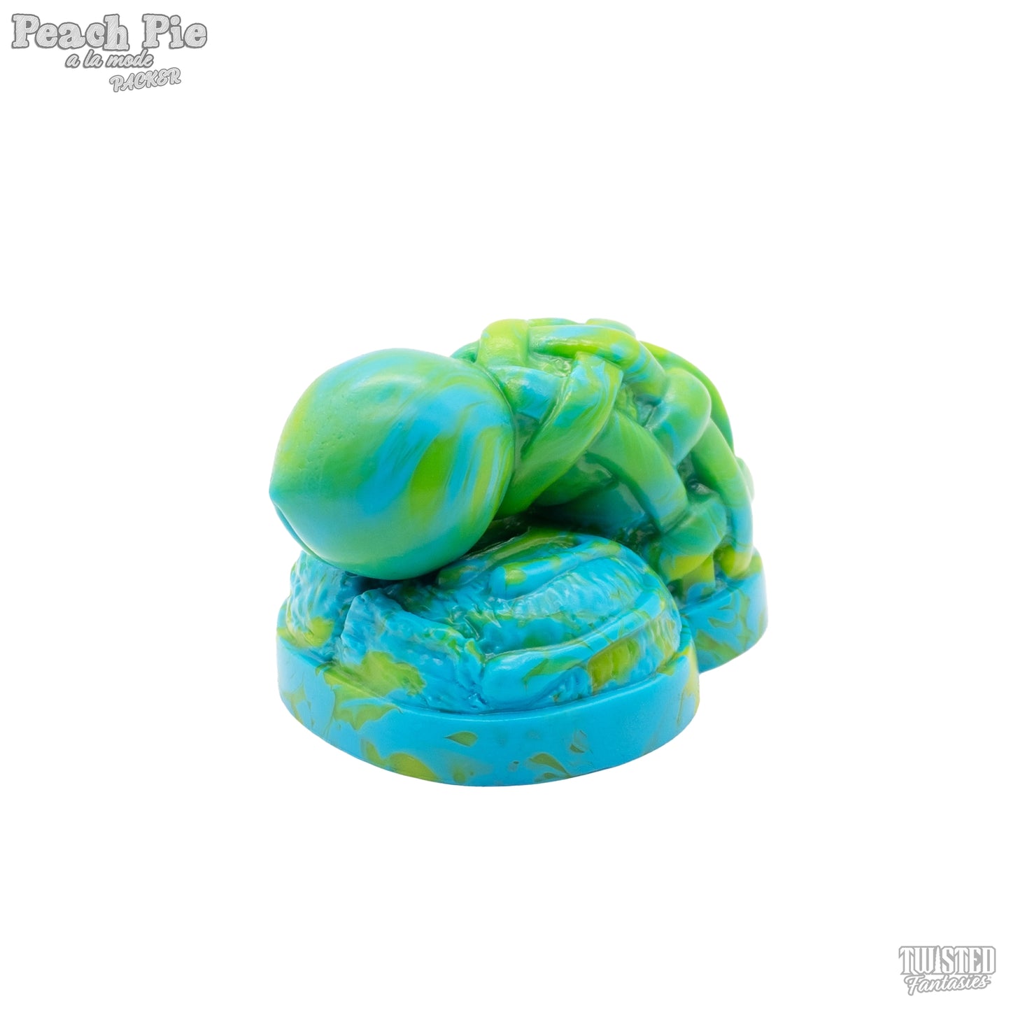Peach Pie Ice Cream FTM Packer Dildo cyan lime marble