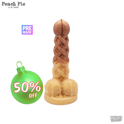 Premade Peach Pie A La Mode Dildo - Medium - Suction Cup