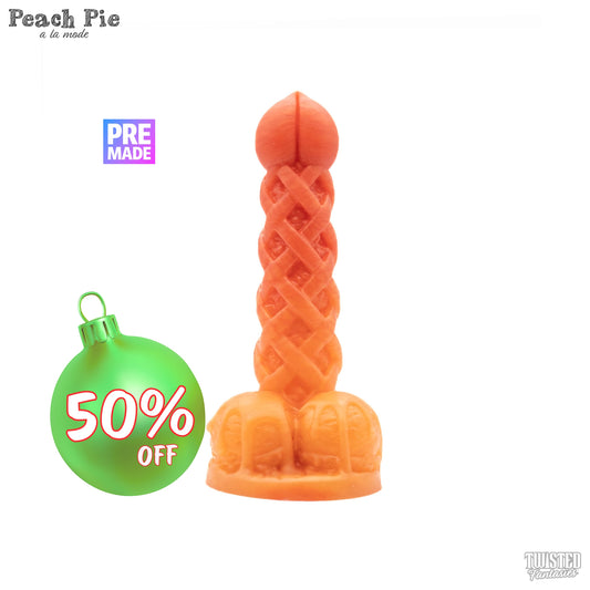 Premade Peach Pie A La Mode Dildo - Medium - Suction Cup