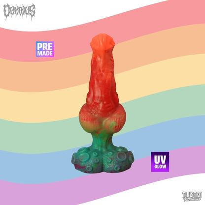 Premade DOMINUS the Knotted Demon Dildo - Medium - Suction Cup (UV) Twisted Fantasies