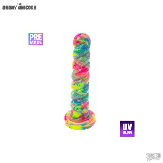 Premade Horny the Unicorn Dildo - Medium - Suction Cup Base