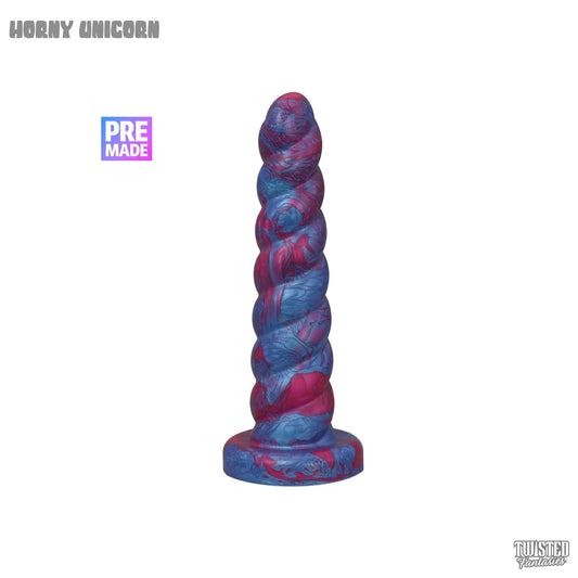 Premade Horny the Unicorn Dildo - Medium - Suction Cup Twisted Fantasies