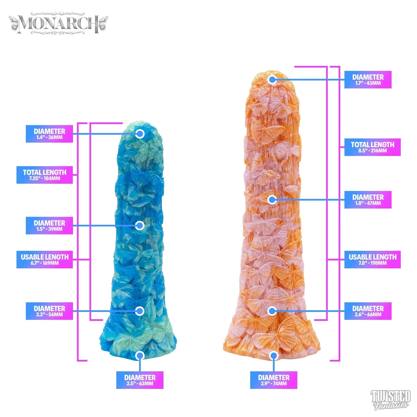 Monarch Butterfly Dildo Measurements