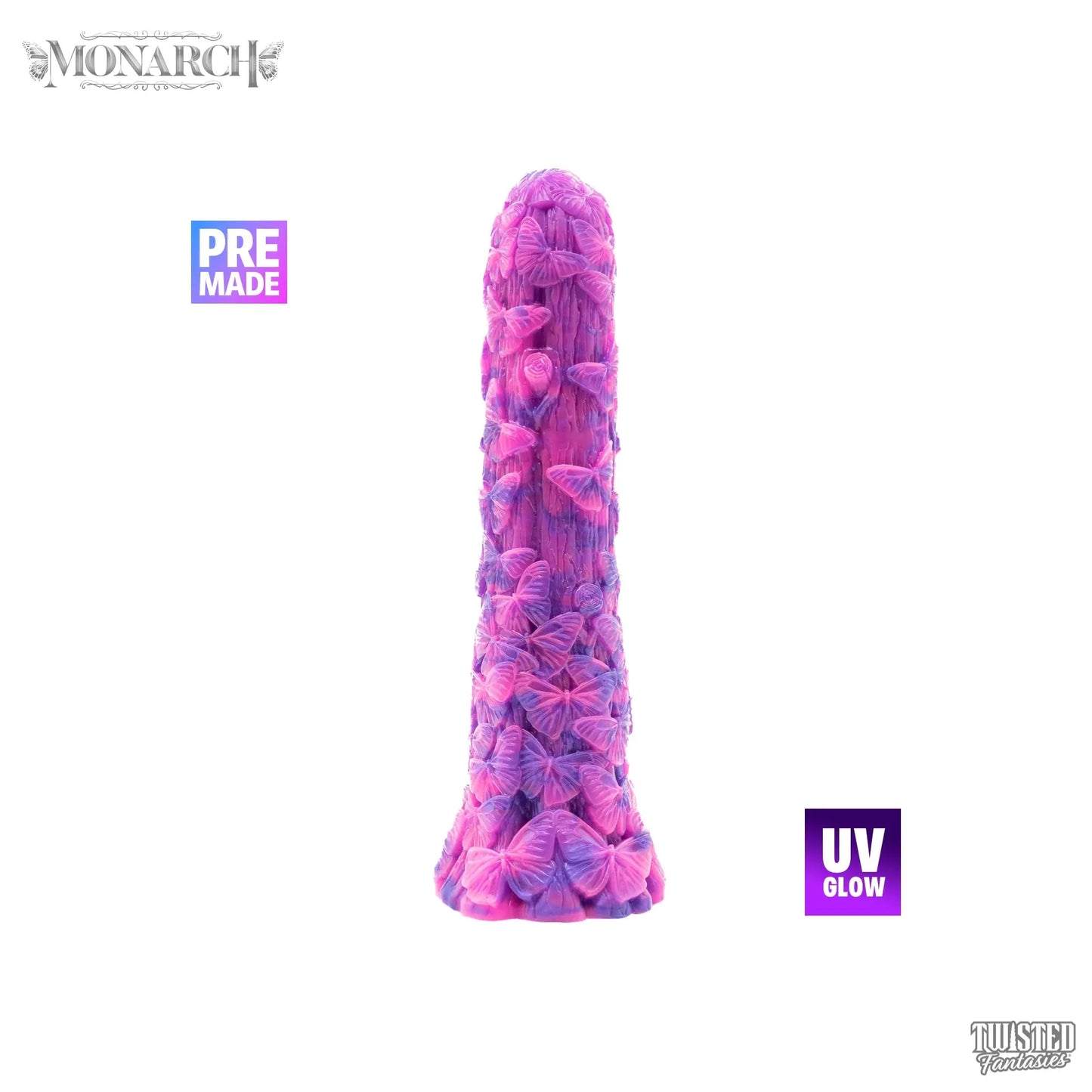 Premade Monarch the Butterfly Dildo - Medium - Suction Cup (UV) Twisted Fantasies