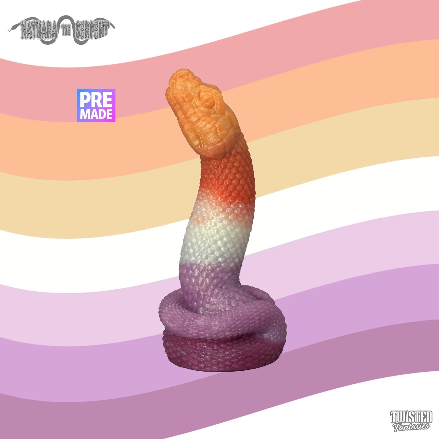 Premade Nathara the Snake Dildo - Medium - Suction Cup Twisted Fantasies
