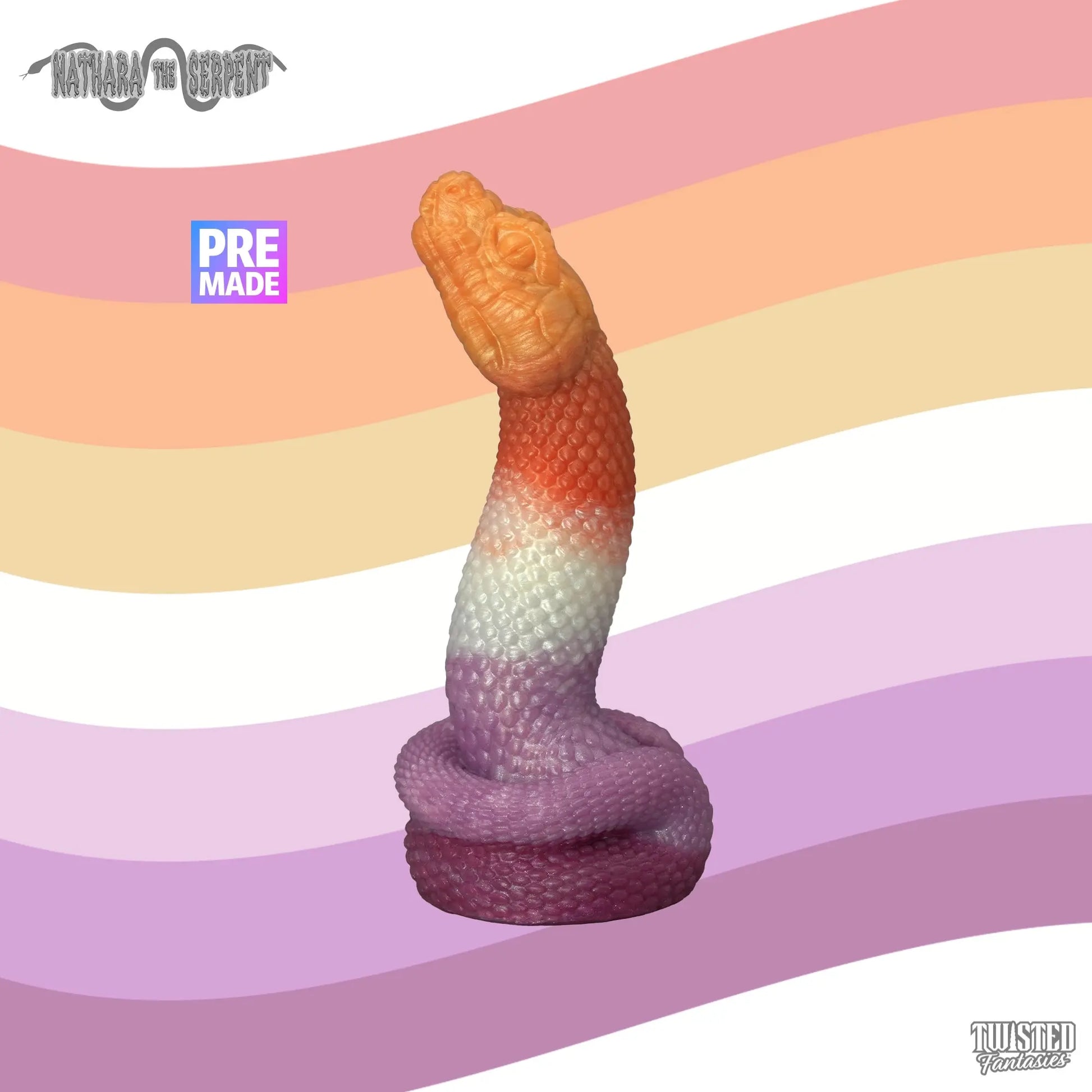 Premade Nathara the Snake Dildo - Medium - Suction Cup Twisted Fantasies