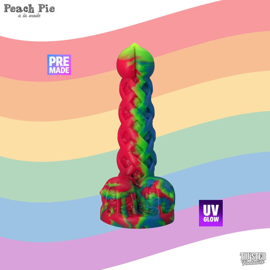 Premade Peach Pie A La Mode Dildo - Medium - Suction Cup (UV) Twisted Fantasies