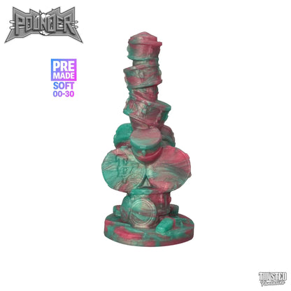 Premade Pounder the Knotted Drum Dildo - Soft - Suction Cup (UV) Twisted Fantasies