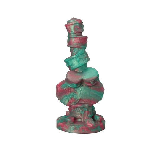 Premade Pounder the Knotted Drum Dildo - Soft - Suction Cup (UV) Twisted Fantasies