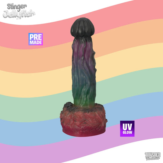 Premade Stinger the Jellyfish Dildo - Medium - Suction Cup (UV) Twisted Fantasies