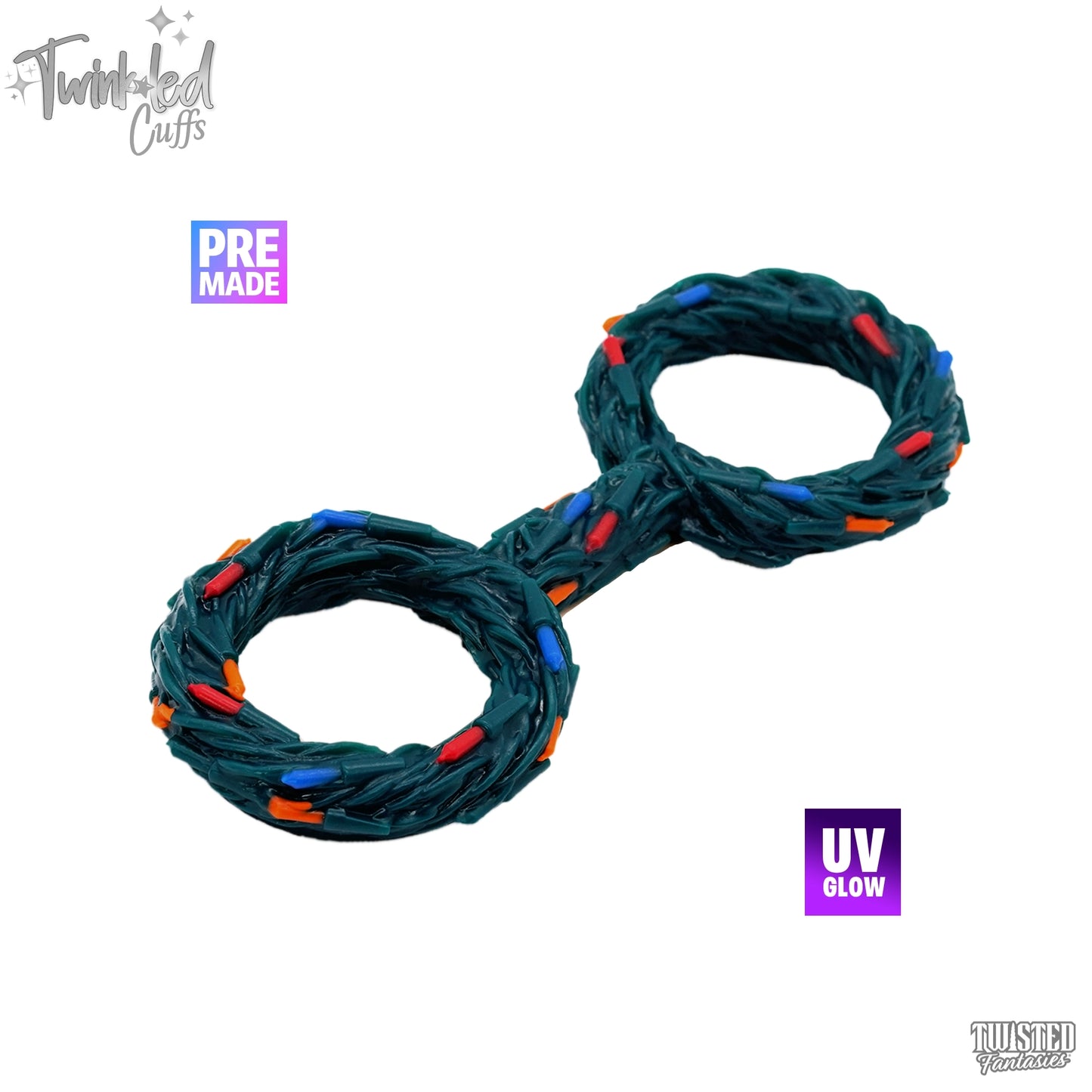 Premade Twinkled Christmas Silicone Cuffs (UV)