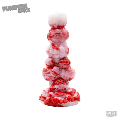 Pumpkin Spice Halloween Pumpkin Dildo red white marble