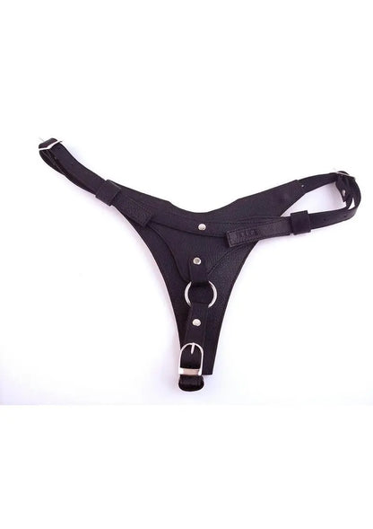 Rouge Leather Female Dildo Harness Adjustable Strap-On for Comfort Shop Erotic