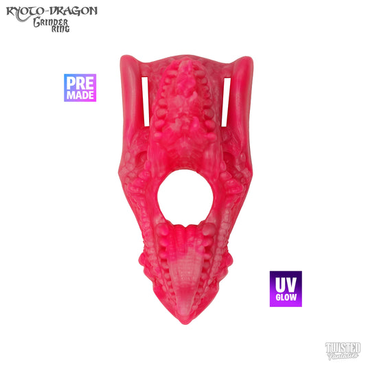 Premade Ryoto the Dragon Cock Ring Grinder - Medium - Thick Base (UV)