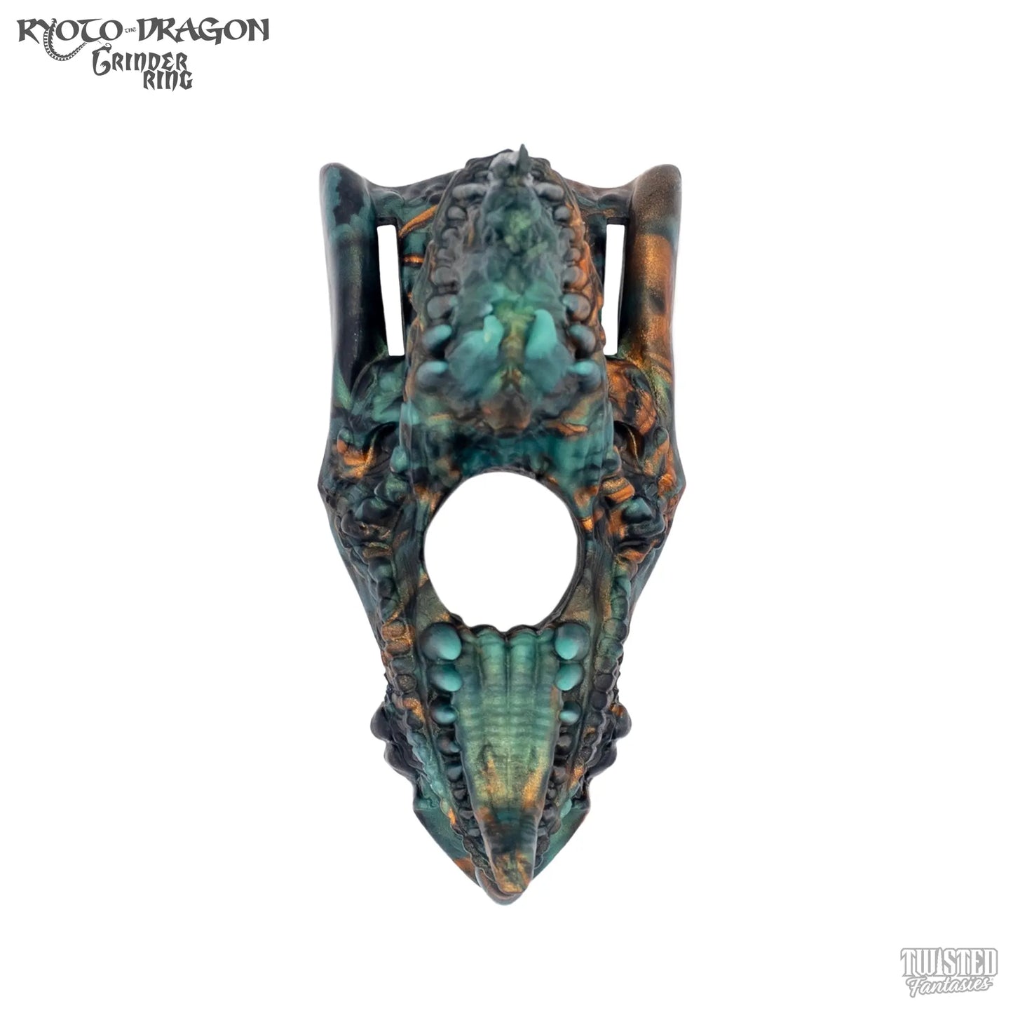 Ryoto Dragon Grinder Cock Ring green copper and black