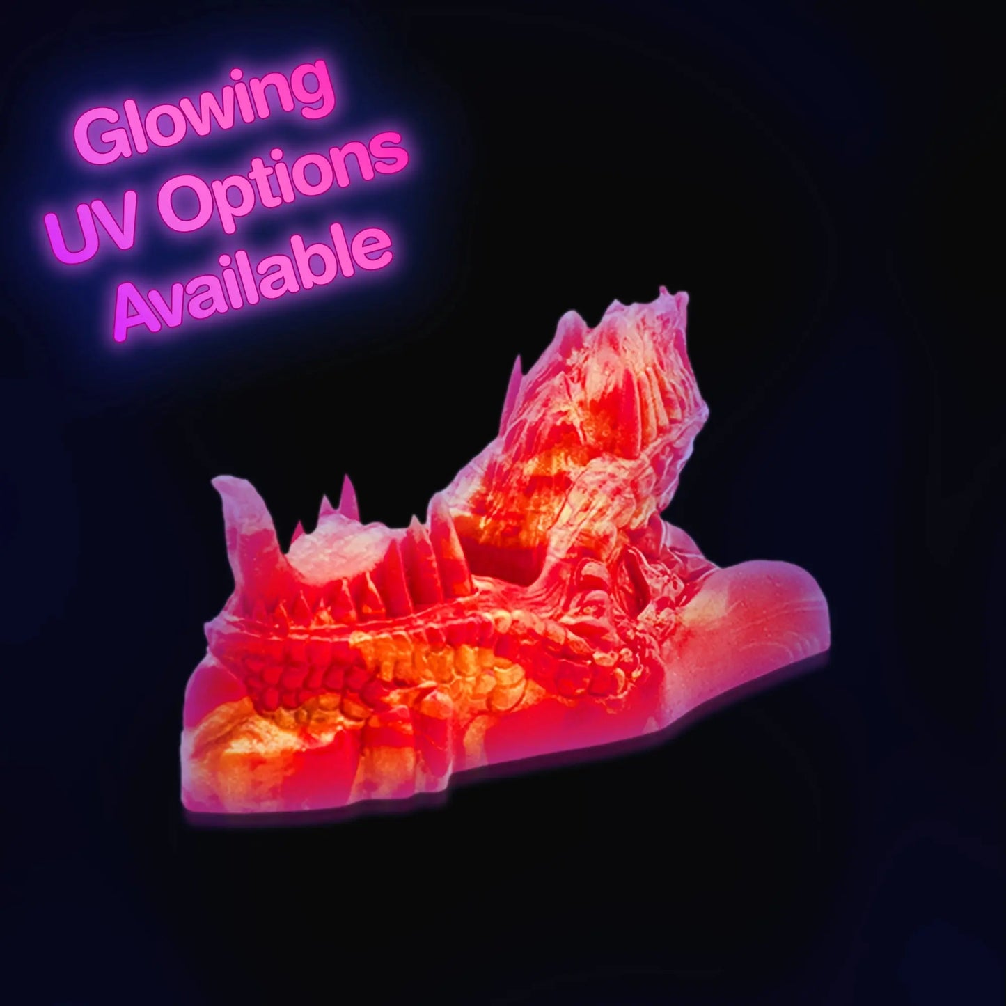 Ryoto Dragon Grinder Cock Ring UV Black Light