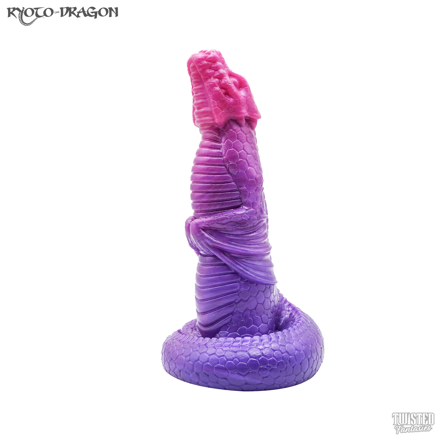 Ryoto Fantasy Dragon Dildo Deep Pink Purple Heart Fade