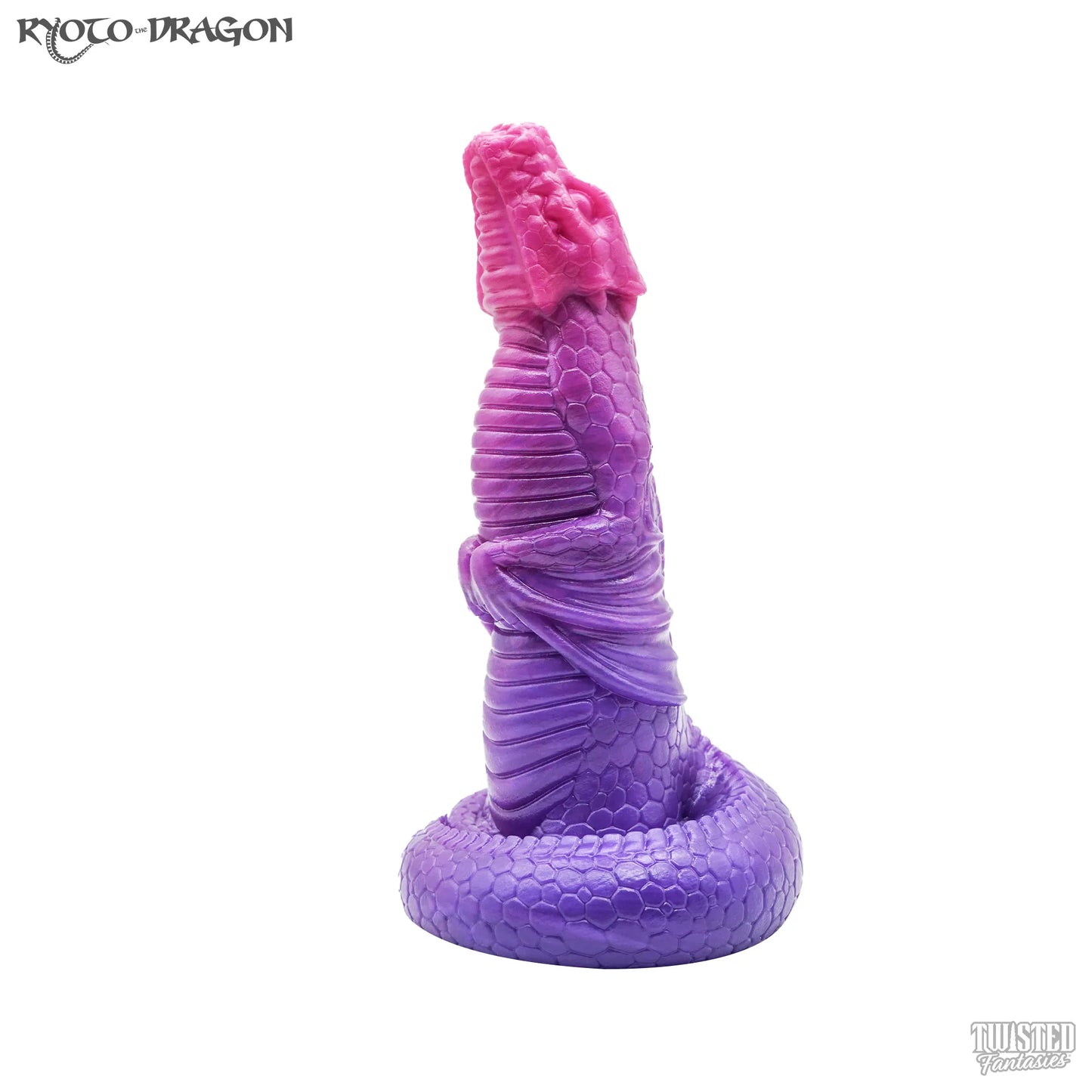 Ryoto Fantasy Dragon Dildo Deep Pink Purple Heart Fade