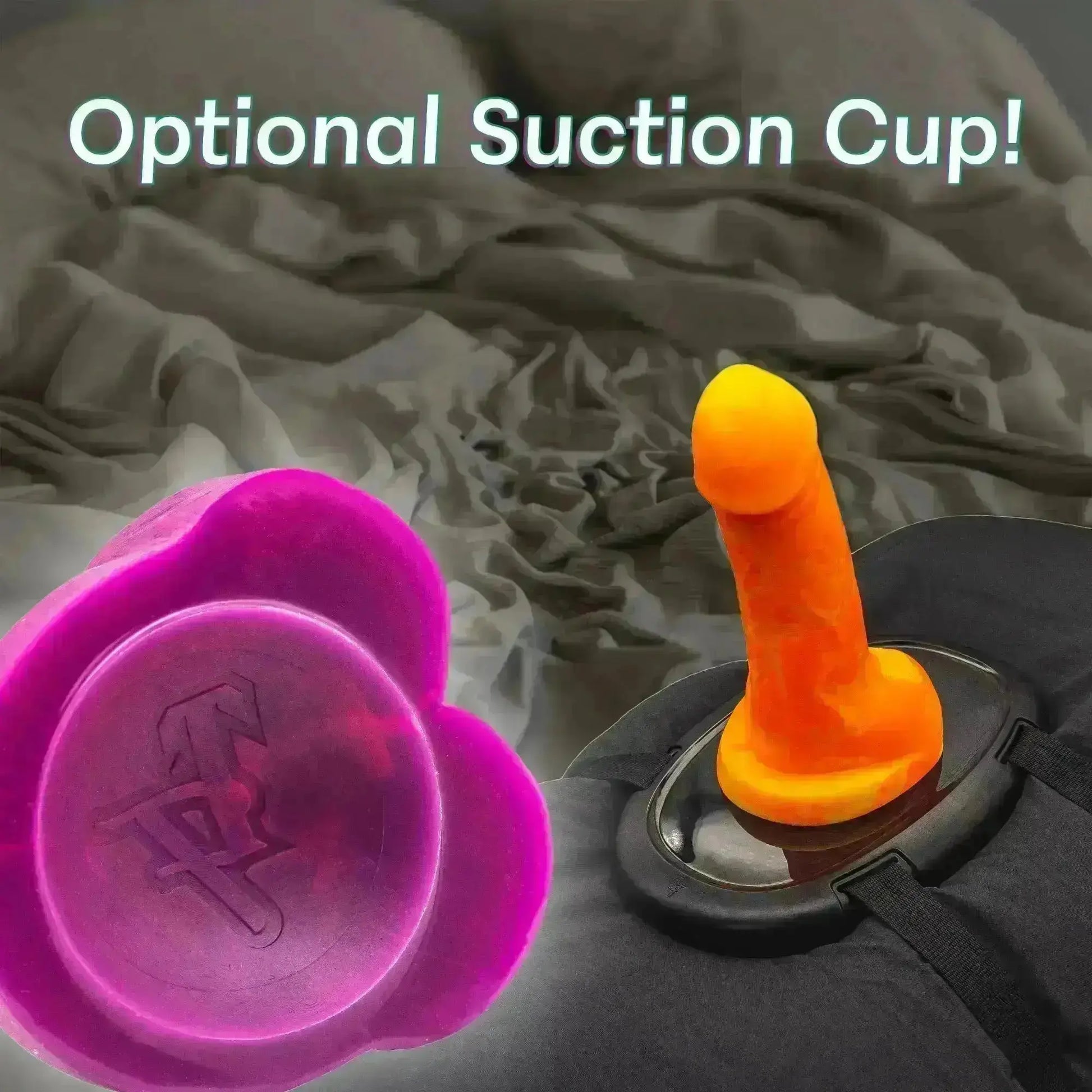 Advertising that a suction cup option is available for custom dildos |Twisted Fantasies