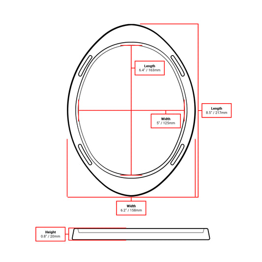 Silicone Dildo Mount measurements