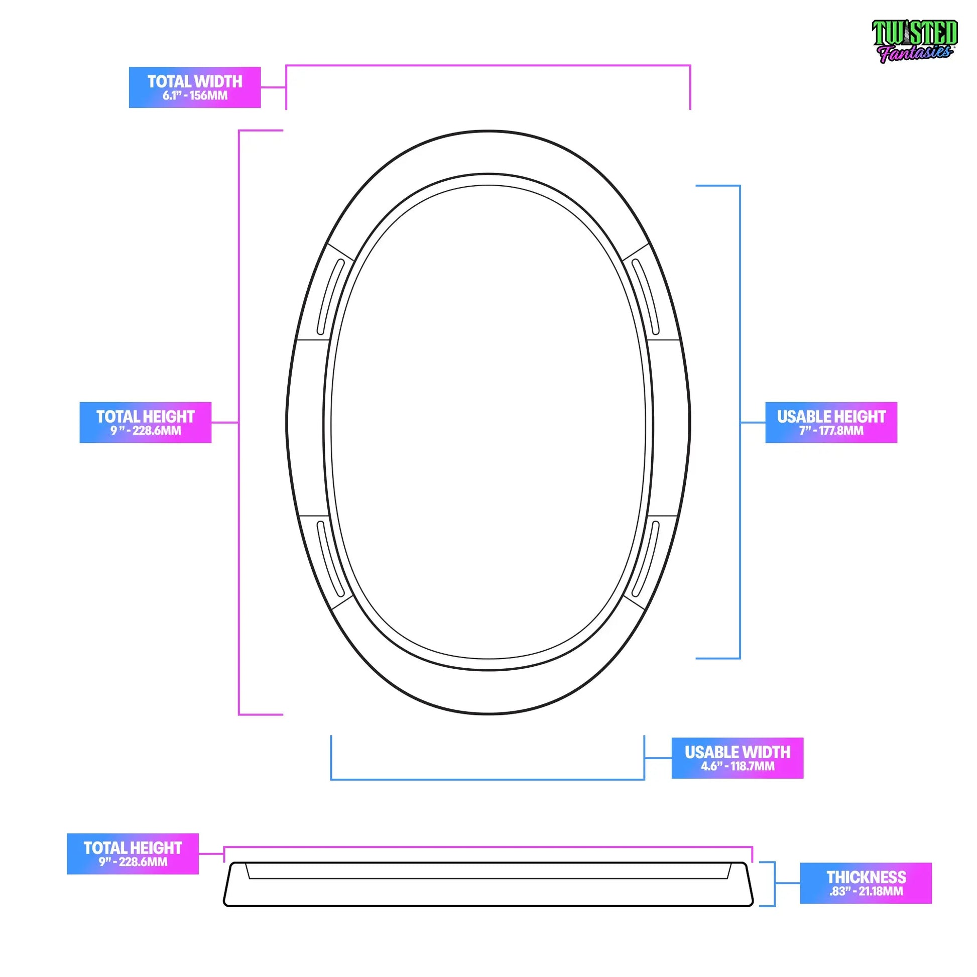 Solos Saddle Dildo Mount Measurements