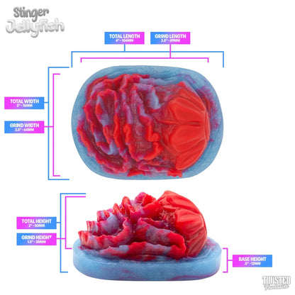 Stinger the Jelly Handheld Sex Toy Grinder Measurements 