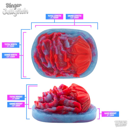 Stinger the Jelly Handheld Sex Toy Grinder Measurements 