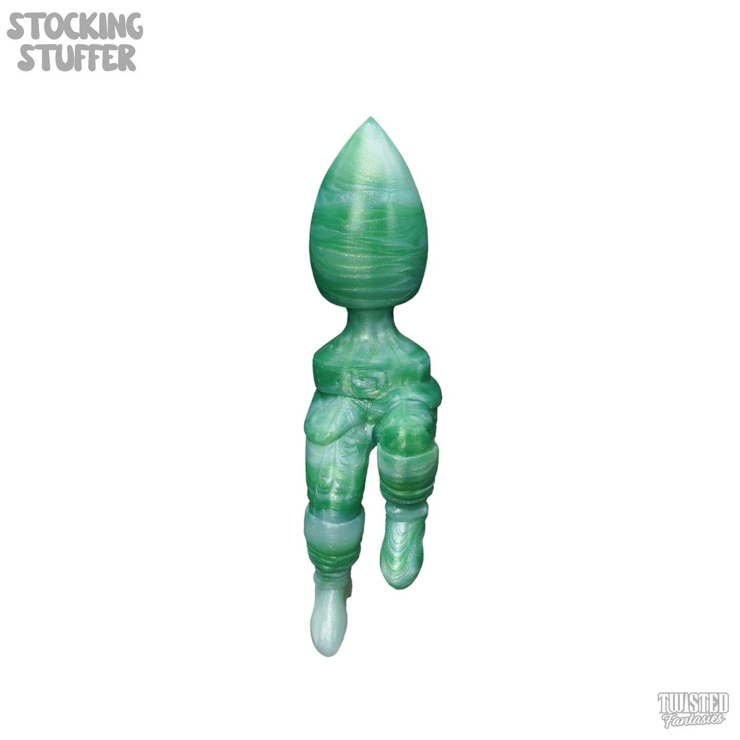 Santa Anal Toy Green White Marble