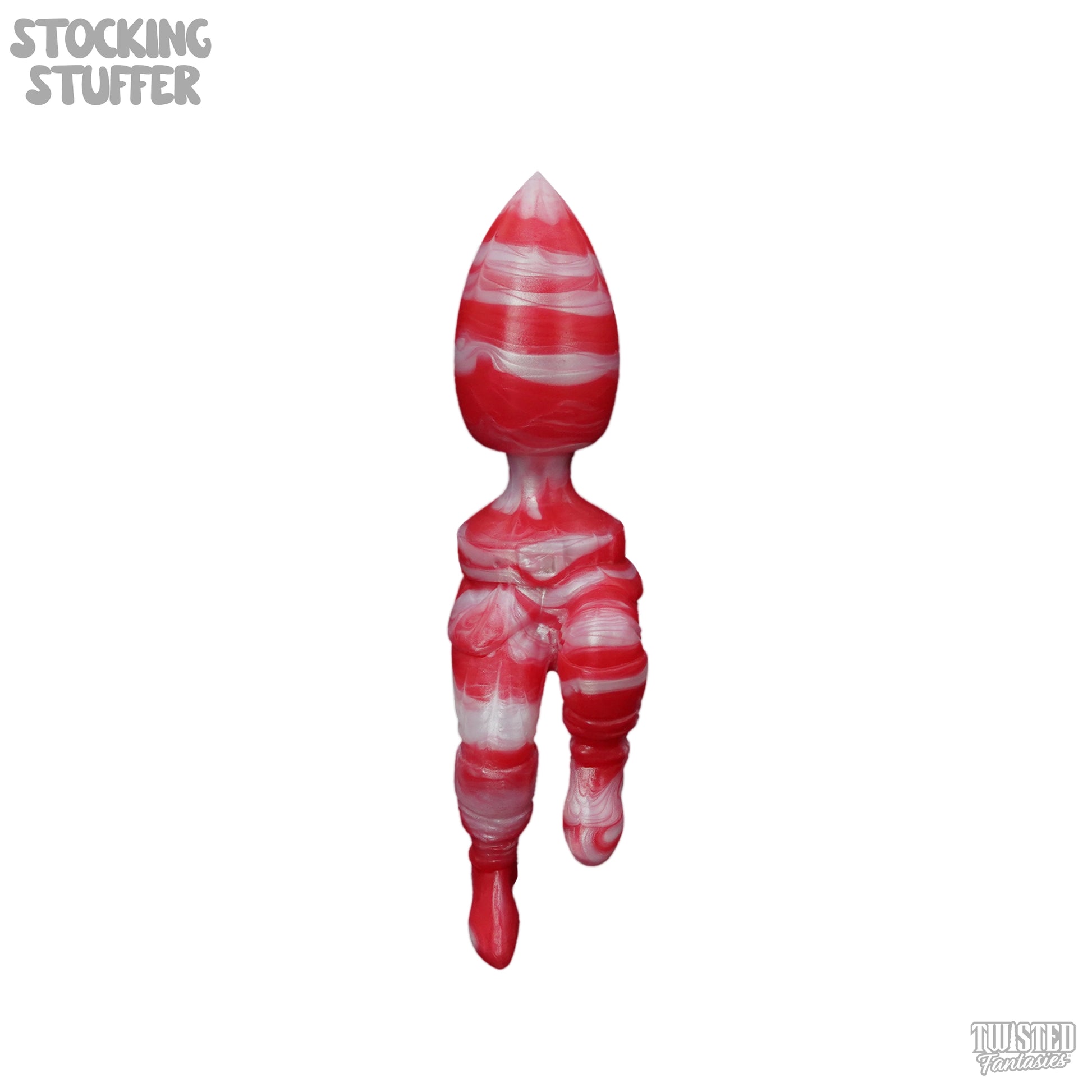 Santa Anal Toy Burgundy White Marble