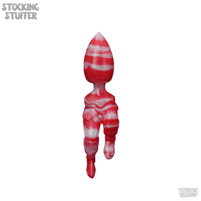 Santa Anal Toy Burgundy White Marble