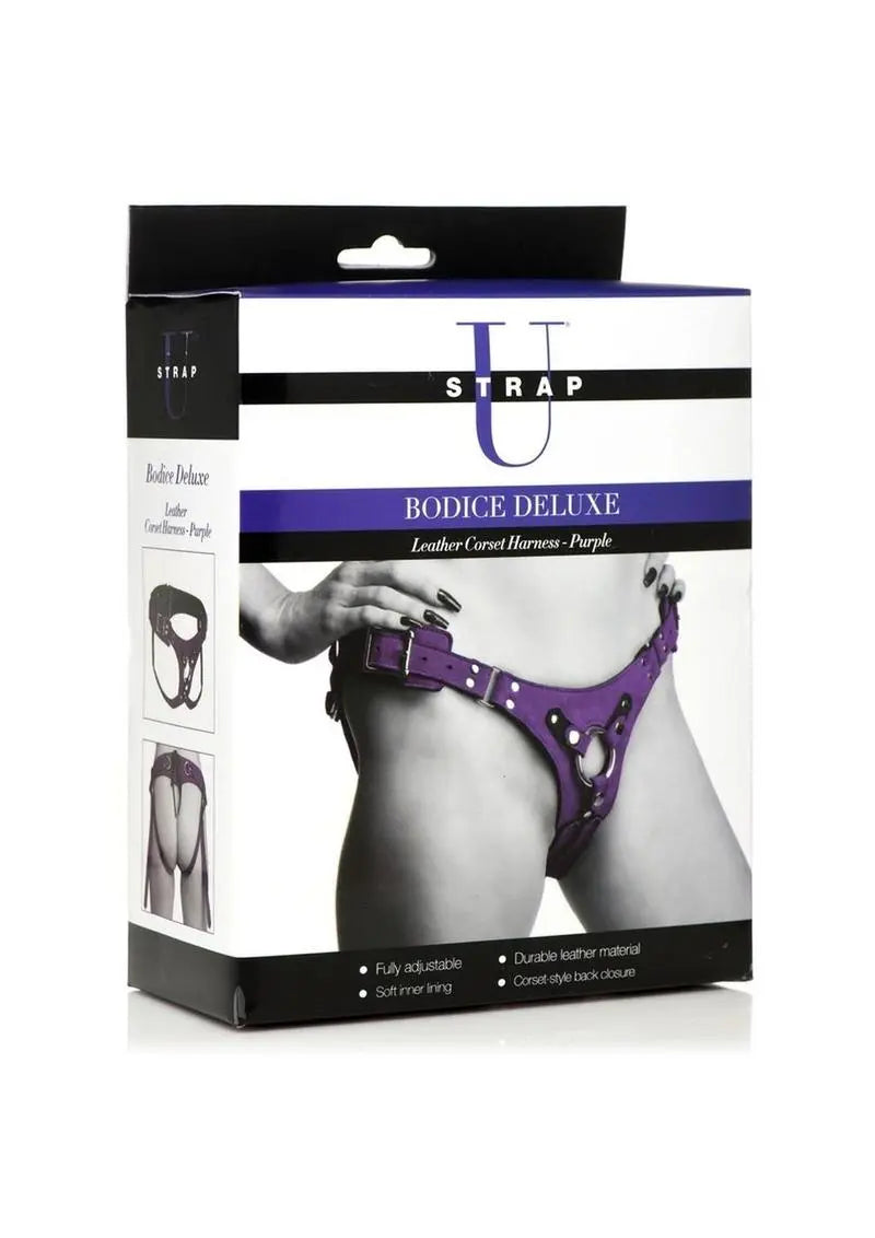 Strap U Bodice Deluxe Leather Corset Harness Shop Erotic
