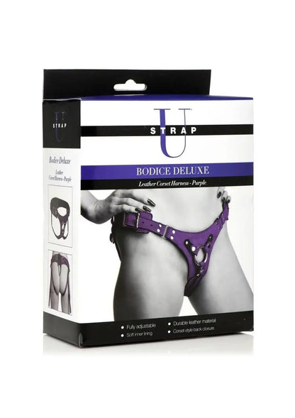 Strap U Bodice Deluxe Leather Corset Harness Shop Erotic