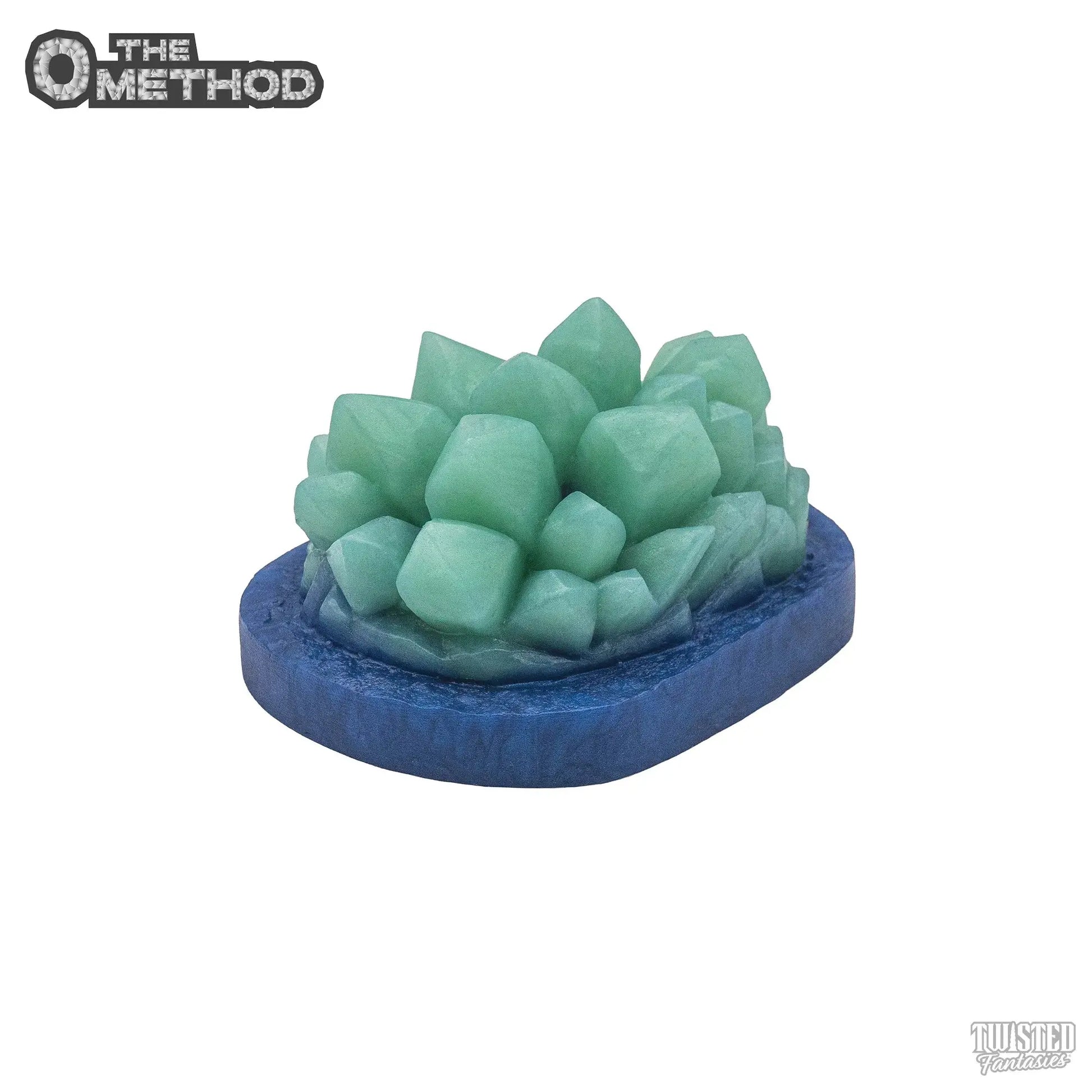 O Method Crystal Handheld Sex Toy Grinder green gem blue base