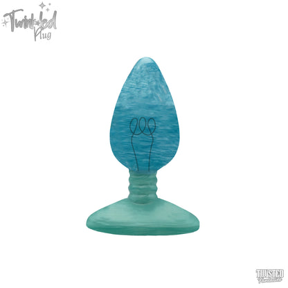 Twinkled Christmas Light Anal Toy in Electric Blue and Persian Green Fade with Wired Design
