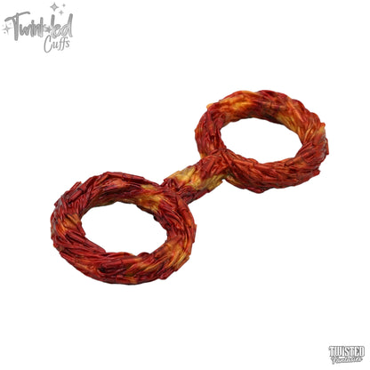 Christmas Lights Silicone Handcuffs Burgundy Gold Marble