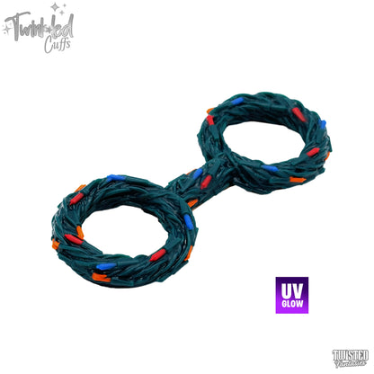 Christmas Lights Silicone Handcuffs Rainbow