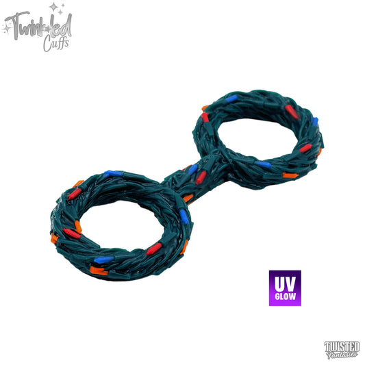 Christmas Lights Silicone Handcuffs Rainbow