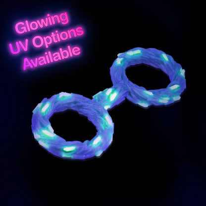 Christmas Lights Silicone Handcuffs UV Glow in the Dark