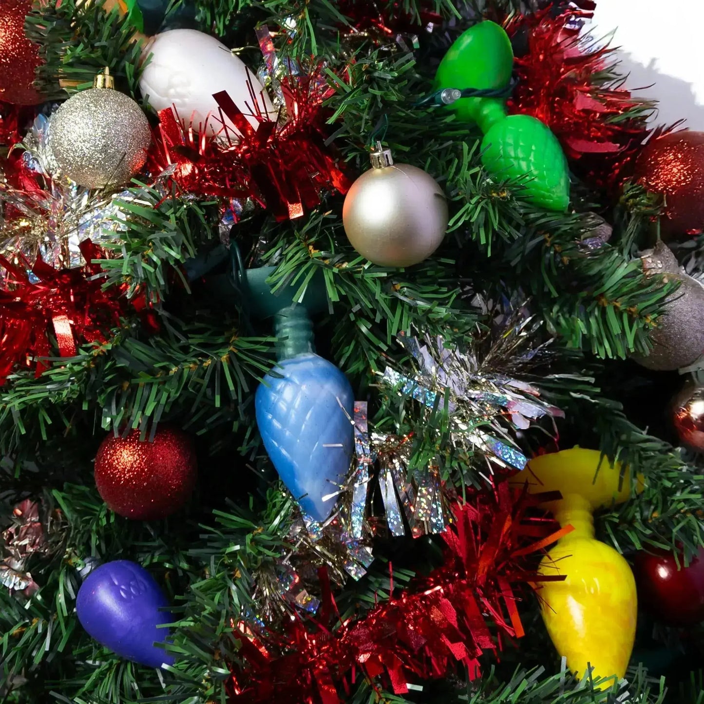 Twinkled Christmas Light Anal Toy on Christmas Tree